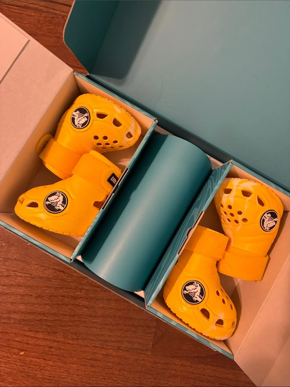 CROCS Light Blue Swirl Branded Box